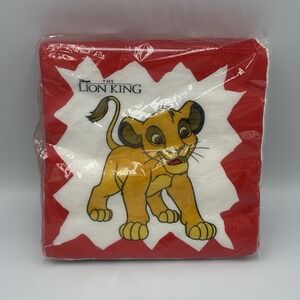 Vintage Disney Simba‎ Lion King Party Napkins New In Package 50 Count